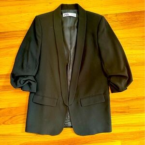 Zara Buttonless Black Blazer - Size M